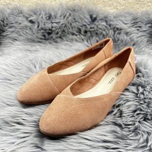 Toms Women's Jutti Neat Brown Suede Ballet Flats Buck Brown Size 9 NEW